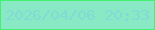 文字の大きさ：5、枠の色：44f06f、背景の色：8ae9c5、文字の色：82dad7 無料ブログパーツのブログ時計