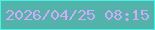 文字の大きさ：5、枠の色：44f2e6、背景の色：53b2aa、文字の色：d1abf7 無料ブログパーツのブログ時計