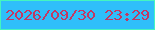 文字の大きさ：5、枠の色：44f5c0、背景の色：2fbffa、文字の色：c33963 無料ブログパーツのブログ時計