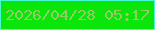 文字の大きさ：3、枠の色：44f7d7、背景の色：0be60a、文字の色：93cd66 無料ブログパーツのブログ時計