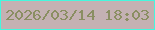 文字の大きさ：5、枠の色：44f7de、背景の色：c4b1b3、文字の色：8a8e62 無料ブログパーツのブログ時計