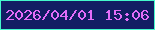 文字の大きさ：2、枠の色：44f8cc、背景の色：121e64、文字の色：e46df9 無料ブログパーツのブログ時計