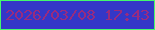 文字の大きさ：1、枠の色：44f96c、背景の色：3437c7、文字の色：992b7e 無料ブログパーツのブログ時計