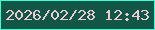文字の大きさ：3、枠の色：44fcd1、背景の色：115647、文字の色：eccbd2 無料ブログパーツのブログ時計