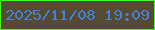 文字の大きさ：1、枠の色：44fd18、背景の色：554a32、文字の色：4481dd 無料ブログパーツのブログ時計