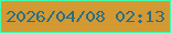 文字の大きさ：1、枠の色：44feaf、背景の色：d39933、文字の色：286e83 無料ブログパーツのブログ時計