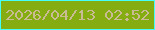 文字の大きさ：5、枠の色：44fef7、背景の色：85ad12、文字の色：c9bc95 無料ブログパーツのブログ時計