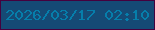 文字の大きさ：1、枠の色：45013e、背景の色：154a75、文字の色：067eab 無料ブログパーツのブログ時計