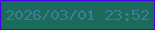 文字の大きさ：3、枠の色：4501e7、背景の色：1a6b59、文字の色：3f7b9e 無料ブログパーツのブログ時計