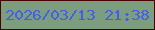 文字の大きさ：5、枠の色：450301、背景の色：7d9e7e、文字の色：435fe8 無料ブログパーツのブログ時計