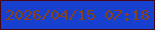 文字の大きさ：4、枠の色：450514、背景の色：1640cd、文字の色：89411a 無料ブログパーツのブログ時計
