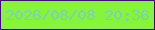 文字の大きさ：5、枠の色：450589、背景の色：84f637、文字の色：7ecfb6 無料ブログパーツのブログ時計