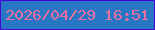 文字の大きさ：5、枠の色：4505d8、背景の色：2777c4、文字の色：ea70a1 無料ブログパーツのブログ時計