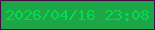 文字の大きさ：1、枠の色：450943、背景の色：1ca648、文字の色：05db4b 無料ブログパーツのブログ時計