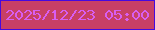 文字の大きさ：3、枠の色：4509df、背景の色：c83f66、文字の色：d85ef2 無料ブログパーツのブログ時計