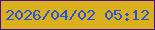文字の大きさ：4、枠の色：450d94、背景の色：dab11c、文字の色：2652e4 無料ブログパーツのブログ時計