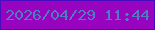文字の大きさ：3、枠の色：450fc1、背景の色：9703bf、文字の色：517bbf 無料ブログパーツのブログ時計