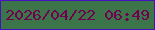 文字の大きさ：3、枠の色：4510be、背景の色：3b7549、文字の色：700150 無料ブログパーツのブログ時計