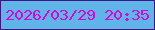文字の大きさ：4、枠の色：451283、背景の色：5fb5e7、文字の色：dd01da 無料ブログパーツのブログ時計