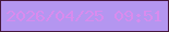 文字の大きさ：2、枠の色：45173c、背景の色：b496f0、文字の色：d98bee 無料ブログパーツのブログ時計