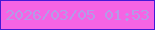 文字の大きさ：3、枠の色：4519d6、背景の色：f564e4、文字の色：b49be7 無料ブログパーツのブログ時計