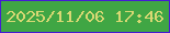 文字の大きさ：2、枠の色：451cd2、背景の色：40a644、文字の色：d7d873 無料ブログパーツのブログ時計