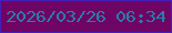 文字の大きさ：1、枠の色：451eb8、背景の色：6e0565、文字の色：2c7ca9 無料ブログパーツのブログ時計