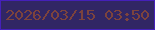 文字の大きさ：1、枠の色：4520b9、背景の色：312664、文字の色：7c433d 無料ブログパーツのブログ時計
