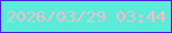文字の大きさ：2、枠の色：4520d9、背景の色：5becd9、文字の色：fabbc8 無料ブログパーツのブログ時計