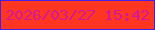 文字の大きさ：3、枠の色：4520e8、背景の色：fe3520、文字の色：d3189e 無料ブログパーツのブログ時計