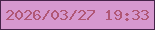 文字の大きさ：3、枠の色：452349、背景の色：d698cf、文字の色：b05676 無料ブログパーツのブログ時計