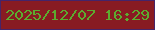 文字の大きさ：5、枠の色：452469、背景の色：881b22、文字の色：5cab2f 無料ブログパーツのブログ時計