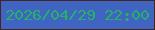 文字の大きさ：4、枠の色：45261e、背景の色：3f64c2、文字の色：24b267 無料ブログパーツのブログ時計