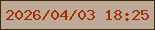 文字の大きさ：3、枠の色：452709、背景の色：bdaa98、文字の色：a52f02 無料ブログパーツのブログ時計