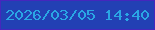 文字の大きさ：2、枠の色：4527bd、背景の色：2240b4、文字の色：2aa6e4 無料ブログパーツのブログ時計