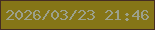 文字の大きさ：3、枠の色：452c23、背景の色：857517、文字の色：9ca08b 無料ブログパーツのブログ時計
