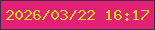 文字の大きさ：4、枠の色：452c44、背景の色：e22176、文字の色：c2df18 無料ブログパーツのブログ時計