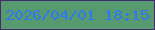 文字の大きさ：2、枠の色：452c6d、背景の色：589a6f、文字の色：2f78f1 無料ブログパーツのブログ時計