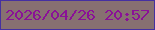 文字の大きさ：1、枠の色：4530a1、背景の色：877071、文字の色：8a1197 無料ブログパーツのブログ時計