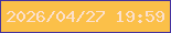 文字の大きさ：1、枠の色：4532a0、背景の色：fbc049、文字の色：fbe0cd 無料ブログパーツのブログ時計