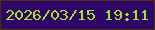 文字の大きさ：4、枠の色：45330f、背景の色：300568、文字の色：a5e32c 無料ブログパーツのブログ時計