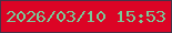 文字の大きさ：1、枠の色：453348、背景の色：dc0425、文字の色：79c998 無料ブログパーツのブログ時計