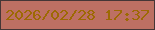 文字の大きさ：3、枠の色：453636、背景の色：bd7063、文字の色：9d6903 無料ブログパーツのブログ時計