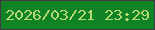 文字の大きさ：2、枠の色：453645、背景の色：108425、文字の色：b7d876 無料ブログパーツのブログ時計