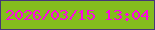 文字の大きさ：5、枠の色：453777、背景の色：84bd1e、文字の色：fe05e4 無料ブログパーツのブログ時計
