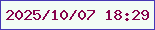 文字の大きさ：1、枠の色：4538b5、背景の色：f2fcf5、文字の色：87034c 無料ブログパーツのブログ時計