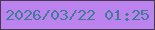 文字の大きさ：1、枠の色：453951、背景の色：bc83ee、文字の色：3f7b94 無料ブログパーツのブログ時計