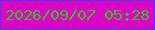 文字の大きさ：2、枠の色：453bf4、背景の色：db06c5、文字の色：3ec125 無料ブログパーツのブログ時計
