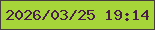 文字の大きさ：5、枠の色：453d3e、背景の色：a5d538、文字の色：4a1d49 無料ブログパーツのブログ時計