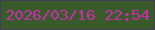文字の大きさ：5、枠の色：453d56、背景の色：395a2b、文字の色：ca2eaa 無料ブログパーツのブログ時計